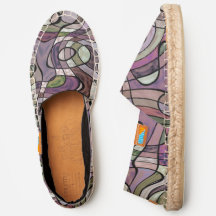 Violet pourpre Noir Blanc Vert Gris Gris Gris Art
