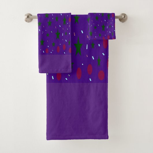 Violet profond avec globes motif rouges et blancs (En situation)