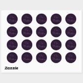 Violet Profond Nos Stickers Mariage (Feuille)