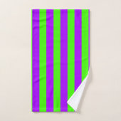 Violet Psychédélique Électrique Et Vert Arlequin (Serviette à main)