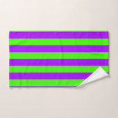 Violet Psychédélique Électrique Et Vert Arlequin (Serviette à main)