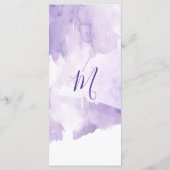 Violet Purple Aquarelle Splash programmes de maria (Dos)