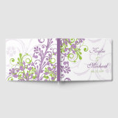 Violet Purple Lime Green Floral Mariage livre d'hô (Complet)