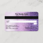 Violet Purple Parties scintillant Carte de crédit  (Dos)