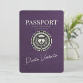 Violet Purple Puerta Vallarta Paspoort Save The Date (Staand voorkant)