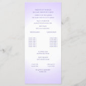 Violet Purple Wedding Programme (Dos)