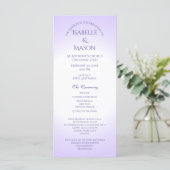 Violet Purple Wedding Programme (Debout devant)