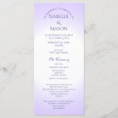 Violet Purple Wedding Programme (Devant)