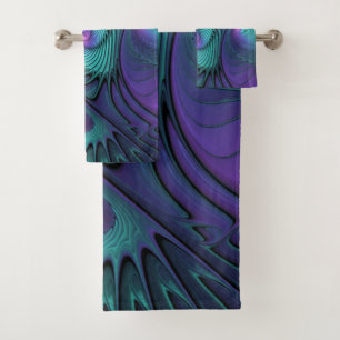 Violet rencontre Turquoise moderne art fractal abs