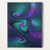 Violet Rencontre Turquoise Moderne Art Fractal Abs (Dos)