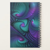 Violet Rencontre Turquoise Moderne Art Fractal Abs (Dos)