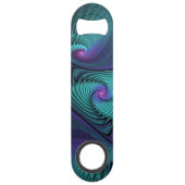 Violet Rencontre Turquoise Moderne Art Fractal Abs (Devant)