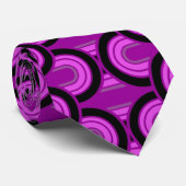 Violet Retro Fifties Patroon Kunstontwerp Stropdas (Opgerold)