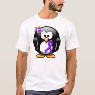 Violet Ribbon Penguin, hodgkin-lymfoom T-shirt