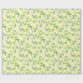  Violet Romantic Floral Pattern Cadeaupapier (Vlak)