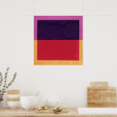violet, rood op geel 01.01 poster (Keuken)