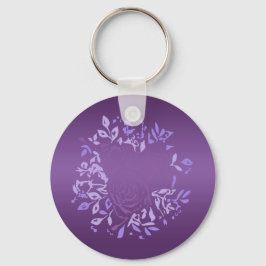 Violet Roos krans ronde sleutelring Sleutelhanger