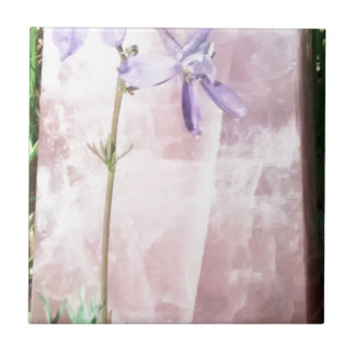 violet roos kwarts tegeltje