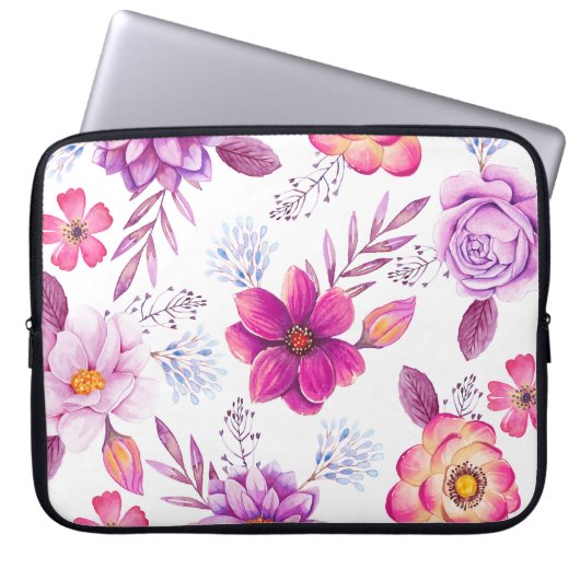 Violet roos laptop sleeve (Voorkant)