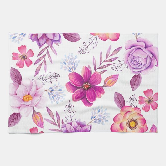 Violet roos theedoek (Horizontaal)