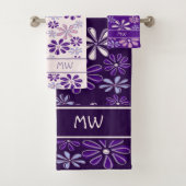 Violet rose Indigo Doodle Fleur Monogramme (En situation)