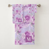 Violet rose roses fleurs monogramme (En situation)