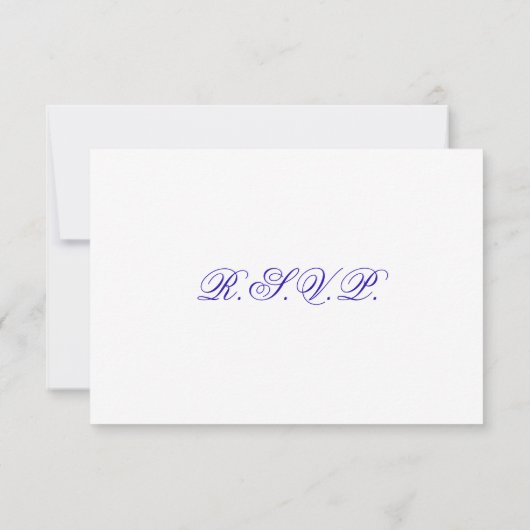 Violet Roze Abstracte bruiloft RSVP-kaart RSVP Kaartje (Achterkant)