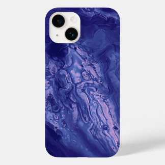 Violet roze Acrylvezel Abstracte vloeisel Case-Mate iPhone 14 Hoesje