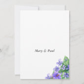 Violet roze lavender goudbloemen Buwen Kaart (Achterkant)