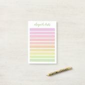 Violet Roze Perzikkleurige Ombre Aangepaste naam Post-it® Notes (Op bureau)