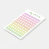 Violet Roze Perzikkleurige Ombre Aangepaste naam Post-it® Notes (Schuin)