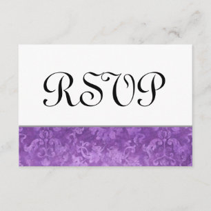Violet RSVP Grunge Mariage damassé V2