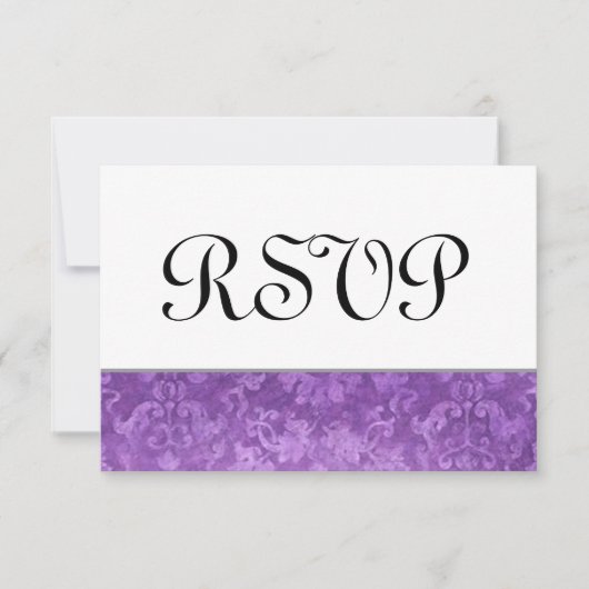 Violet RSVP Grunge Mariage damassé V2 (Devant)