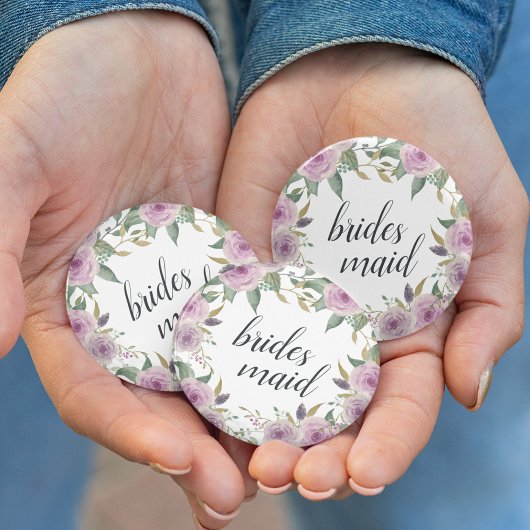 Violet & Sage Bridesmaid Ronde Button 5,7 Cm