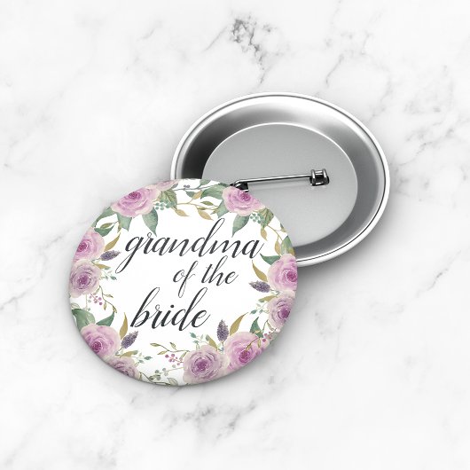 Violet & Sage Grandma van de Bride Ronde Button 5,7 Cm