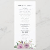 Violet & Sage Mariage programme de cérémonie (Dos)