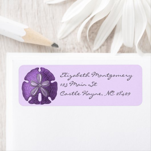 Violet Sand Dollar Labels (Insitu)