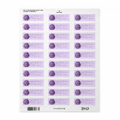 Violet Sand Dollar Labels (Full Sheet)
