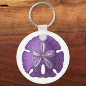 Violet Sand Dollar Sleutelhanger (Voorkant)