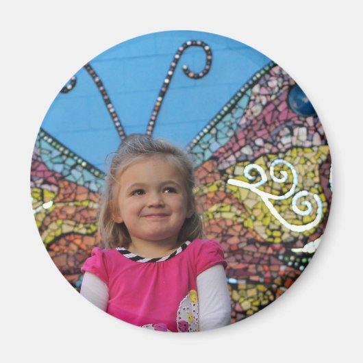 Violet (schaapachtige) vlindermagneet magneet (Voorkant)