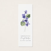 Violet | Signet funéraire simple mini marque-page (Devant)