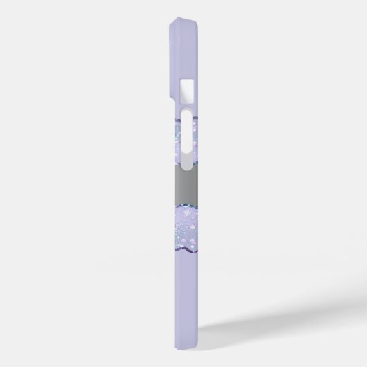 Violet Silver agate marble Name script Case-Mate iPhone Case (Achterkant / Links)