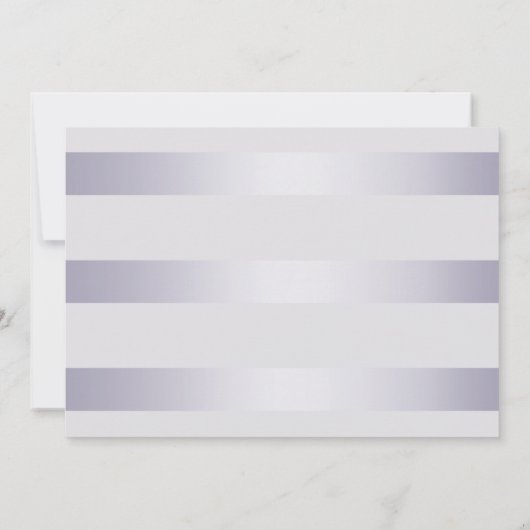 Violet Silver Shimmer Stripes Monogram2 Save The Date (Achterkant)