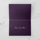 violet Silver Snowflakes Merci de mariage hivernal (Intérieur)
