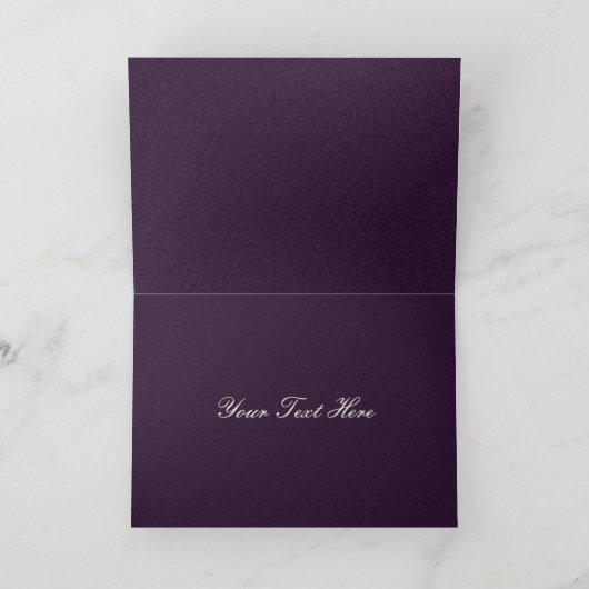 violet Silver Snowflakes Merci de mariage hivernal (Intérieur)