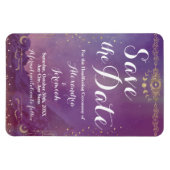 Violet Sky Gold Moon Flexibele fotomagneet Magneet (Horizontaal)