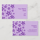 Violet Stars carte de visite côté pourpre (Devant / Derrière)