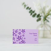 Violet Stars carte de visite côté pourpre (Debout devant)
