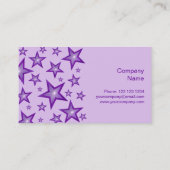 Violet Stars carte de visite côté pourpre (Dos)