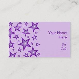 Violet Stars carte de visite côté pourpre